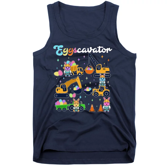 Cute Easter Eggscavator Construction Bunny Rabbits Tank Top