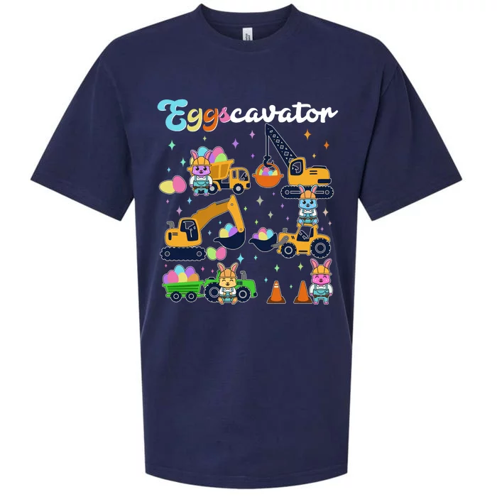 Cute Easter Eggscavator Construction Bunny Rabbits Sueded Cloud Jersey T-Shirt