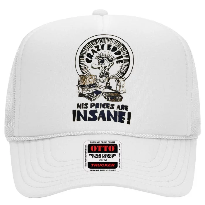 Crazy Eddie Electronics Department Store Retro Vintage High Crown Mesh Trucker Hat