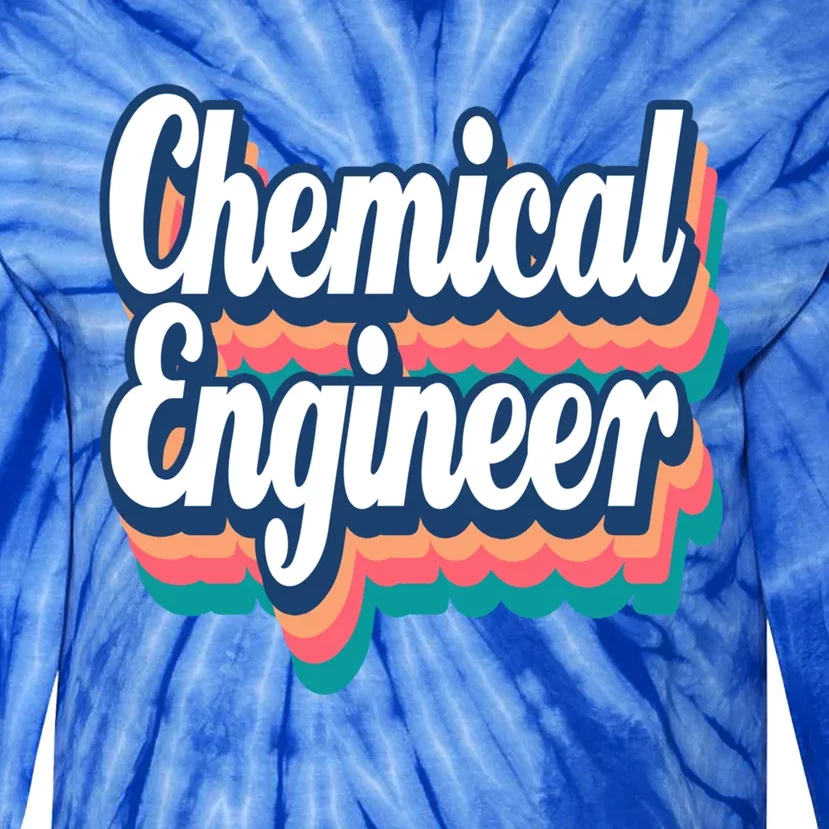 Chemical Engineer Engineering Major Retro Funny Gift Tie-Dye Long Sleeve Shirt