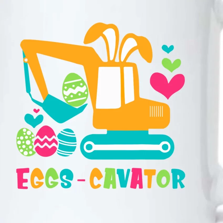 Construction Excavator Easter Egg Hunt Gift Black Color Changing Mug