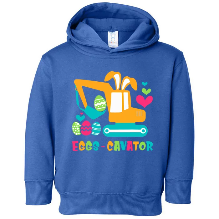 Construction Excavator Easter Egg Hunt Gift Toddler Hoodie