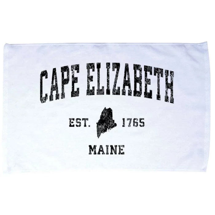 Cape Elizabeth Est 1765 Maine Me Vintage Established Athletic Sports Design Microfiber Hand Towel