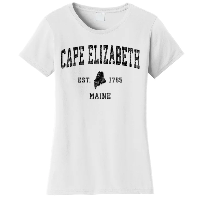 Cape Elizabeth Est 1765 Maine Me Vintage Established Athletic Sports Design Women's T-Shirt