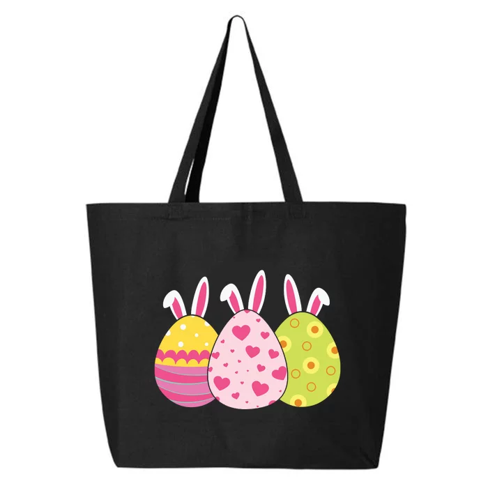 Cute Easter Eggs Happy Family Easter Day Gift Bunny Ears 25L Jumbo Tote