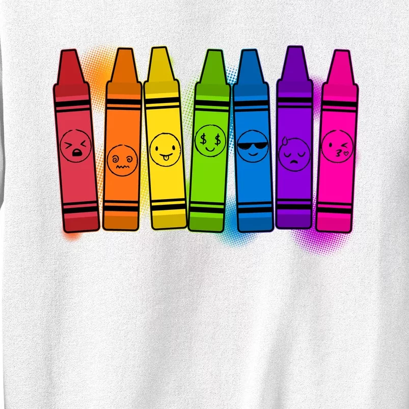 Cute Emotions Emoji Crayons Sweatshirt