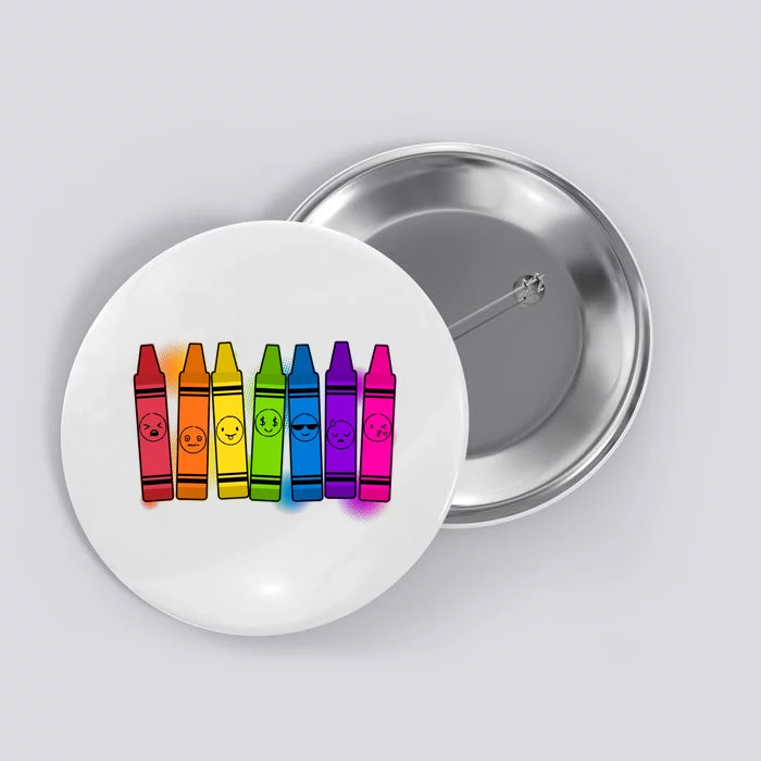 Cute Emotions Emoji Crayons Button