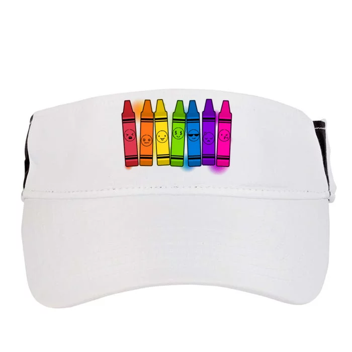 Cute Emotions Emoji Crayons Adult Drive Performance Visor