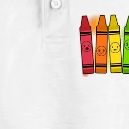 Cute Emotions Emoji Crayons Dry Zone Grid Performance Polo