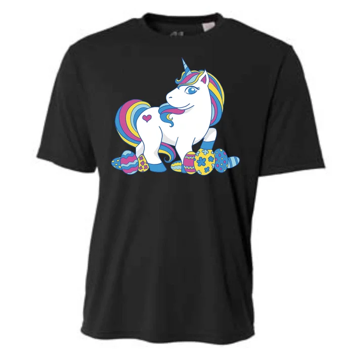 Cute Easter Eggs Unicorn Cooling Performance Crew T-Shirt