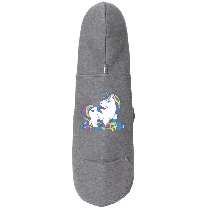 Cute Easter Eggs Unicorn Doggie 3-End Fleece Hoodie