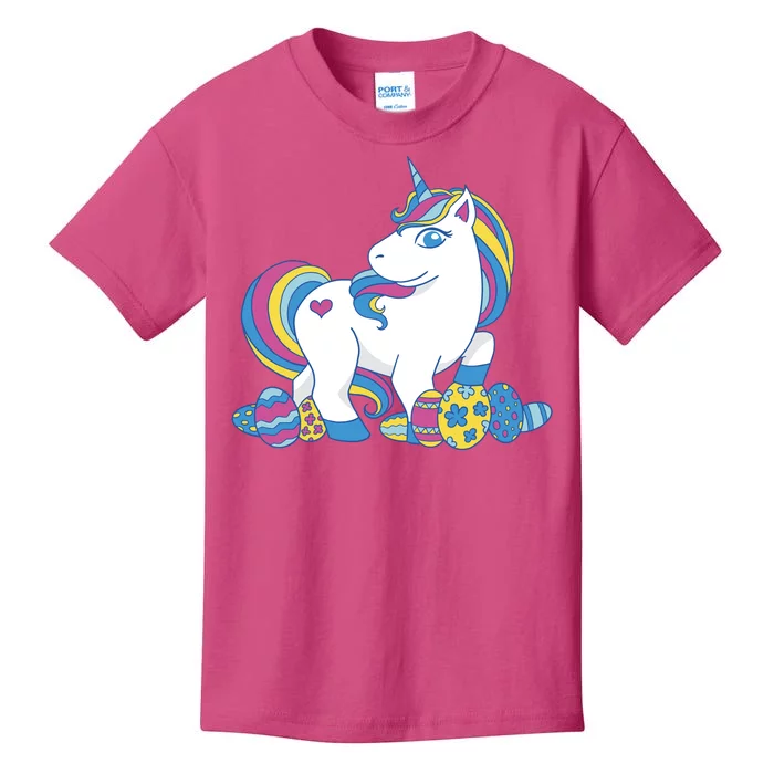 Cute Easter Eggs Unicorn Kids T-Shirt