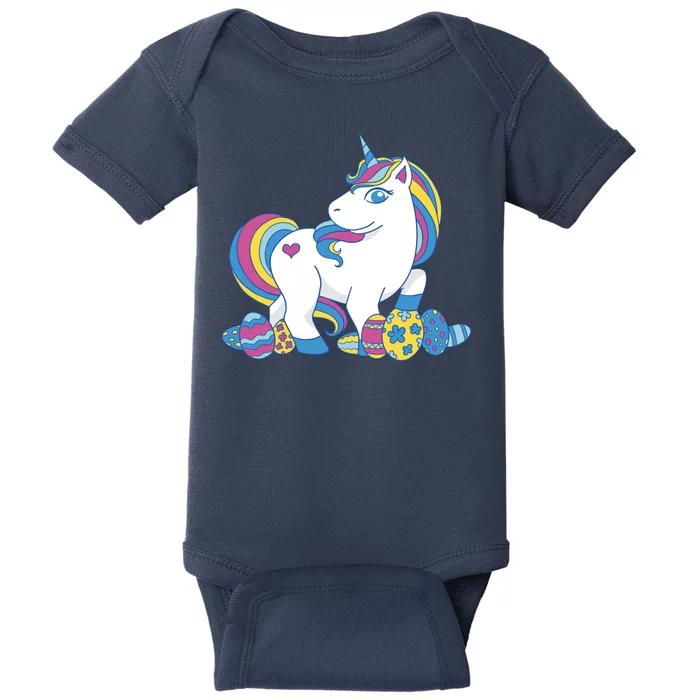 Cute Easter Eggs Unicorn Baby Bodysuit