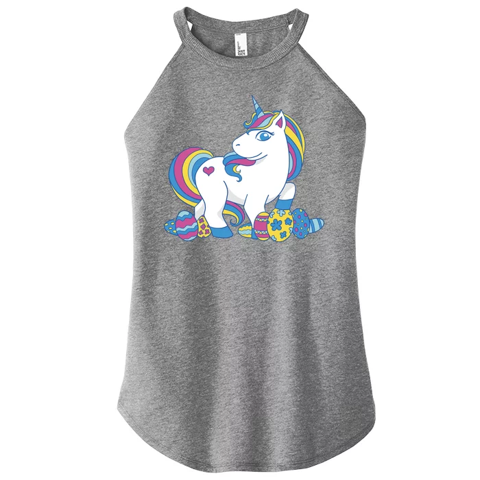 Cute Easter Eggs Unicorn Women’s Perfect Tri Rocker Tank