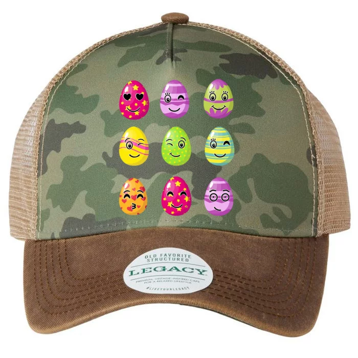 Colorful Easter Eggs Smiley Legacy Tie Dye Trucker Hat