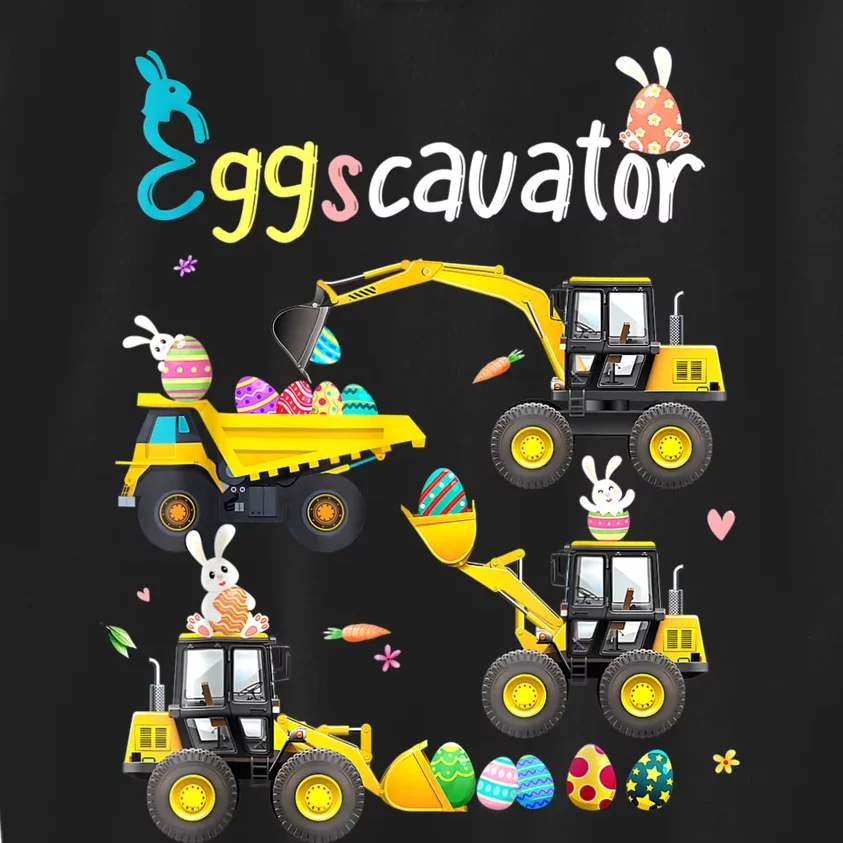 Construction Excavator Easter Day Egg Hunt For Boys Toddlers Kids Sweatshirt