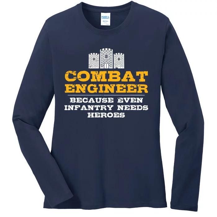 Combat Engineer Engineer Gifts Army Engineering Ladies Long Sleeve Shirt