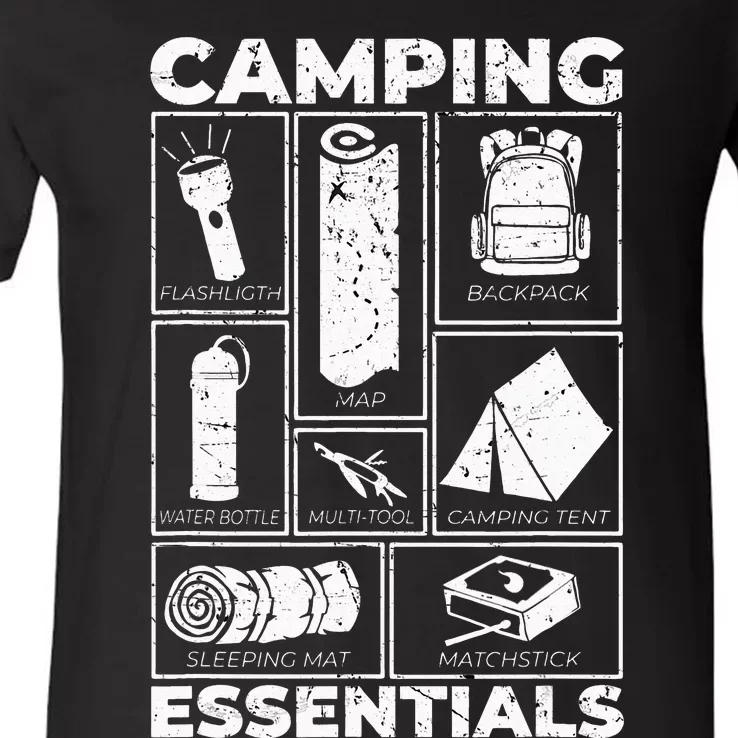 Camping Essentials Equipment Born Items V-Neck T-Shirt