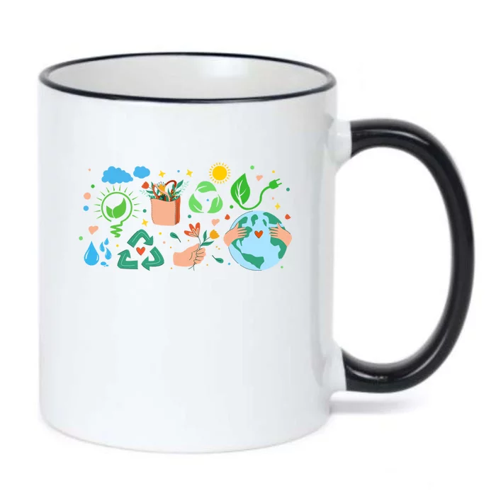 Clean Energy Environtal Protection 22 April Earth Day Cute Gift Black Color Changing Mug