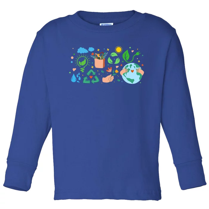 Clean Energy Environtal Protection 22 April Earth Day Cute Gift Toddler Long Sleeve Shirt