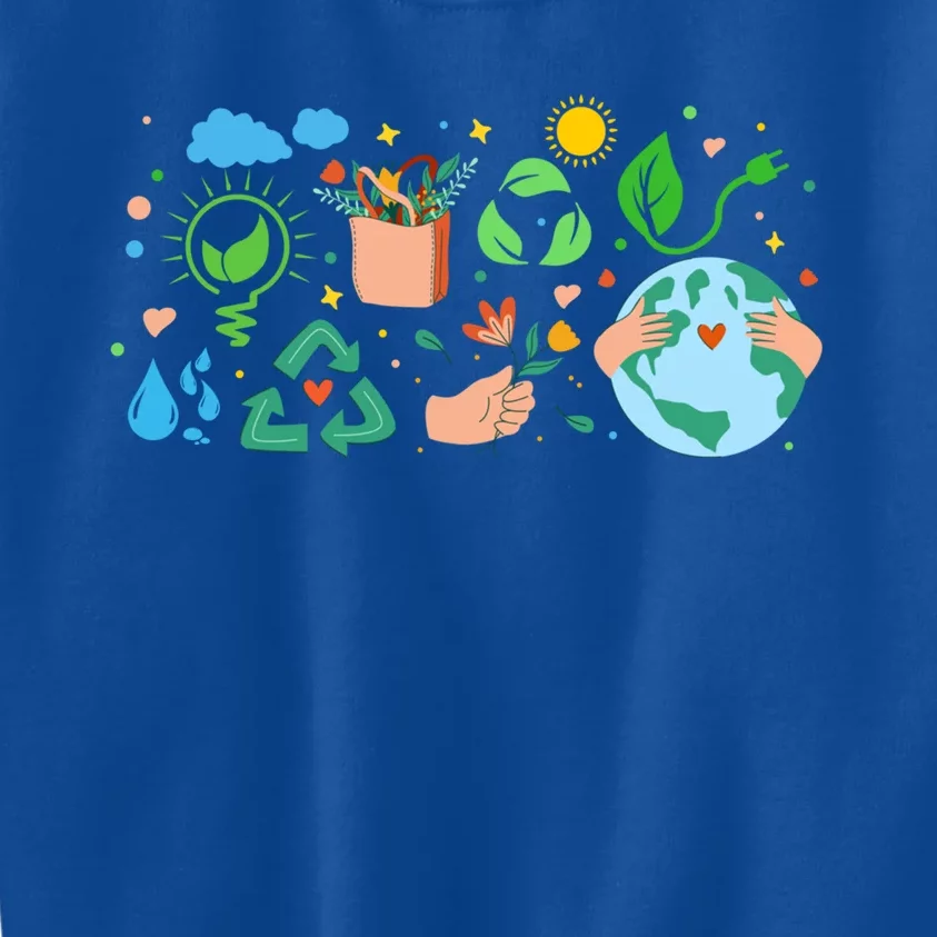 Clean Energy Environtal Protection 22 April Earth Day Cute Gift Kids Sweatshirt