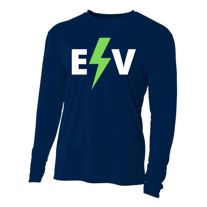 Cool EV Electric Vehicle, EV Life, Funny Electric Vehicle Cooling Performance Long Sleeve Crew