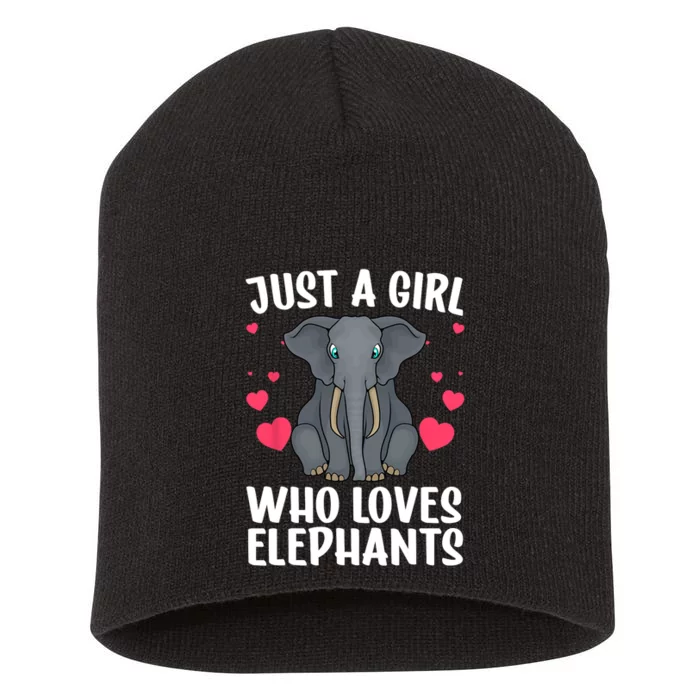 Cool Elephant For Women Girls African Elephant Lover Zoology Short Acrylic Beanie