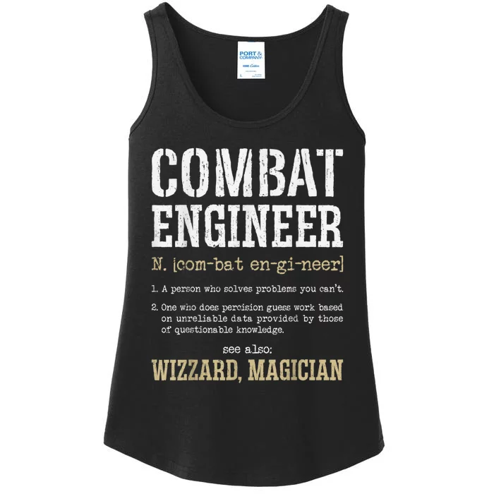 Combat Engineer Funny Engineering Dictionary Term Definition Ladies Essential Tank