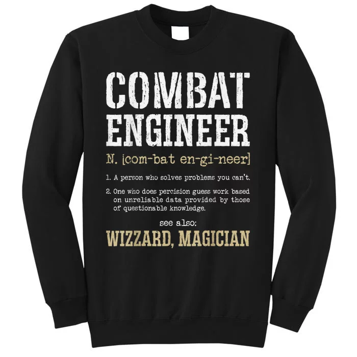 Combat Engineer Funny Engineering Dictionary Term Definition Tall Sweatshirt