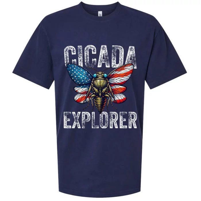 Cicada Explorer Funny Summer 2024 Insect Invasion Vintage Sueded Cloud Jersey T-Shirt