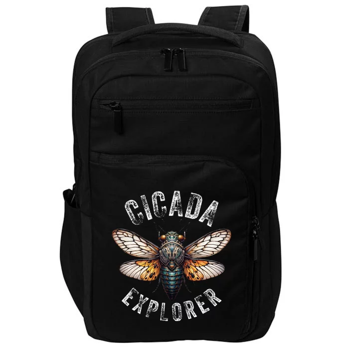 Cicada Explorer Funny Summer 2024 Insect Invasion Vintage Impact Tech Backpack