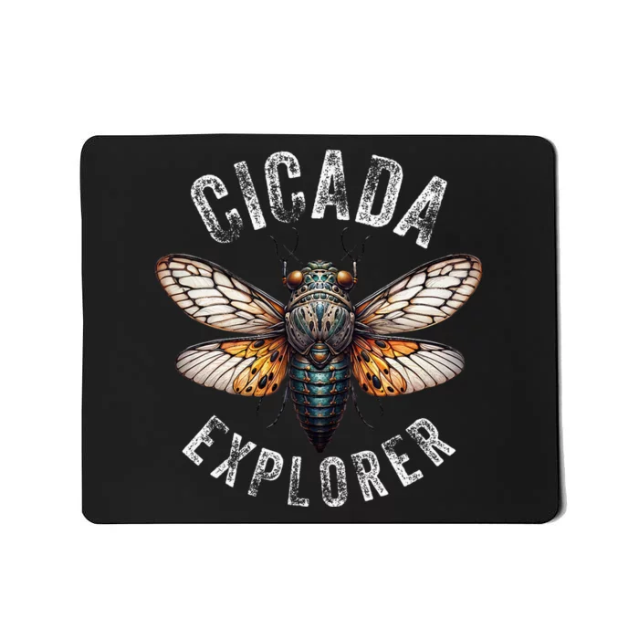 Cicada Explorer Funny Summer 2024 Insect Invasion Vintage Mousepad