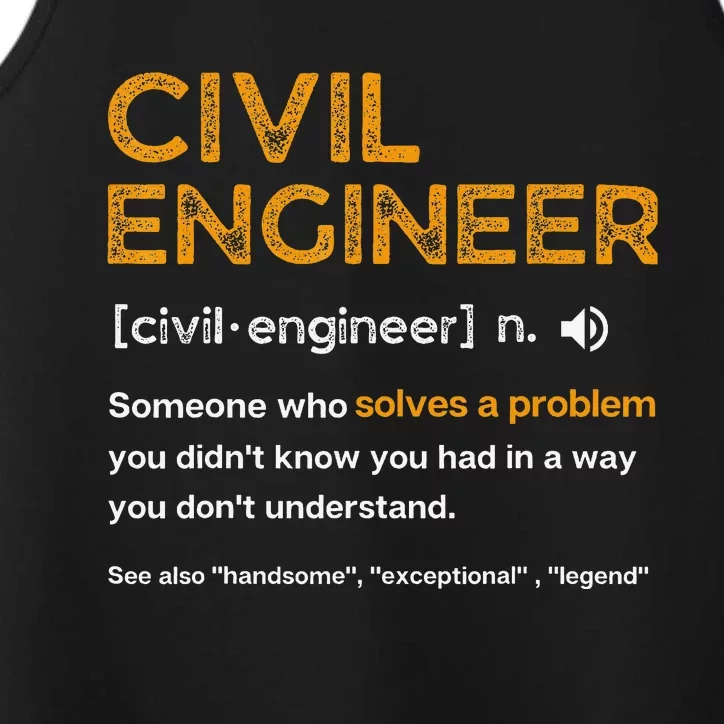 Civil Engineer Funny Definition Engineering Performance Tank