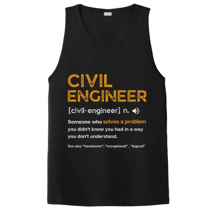 Civil Engineer Funny Definition Engineering Performance Tank