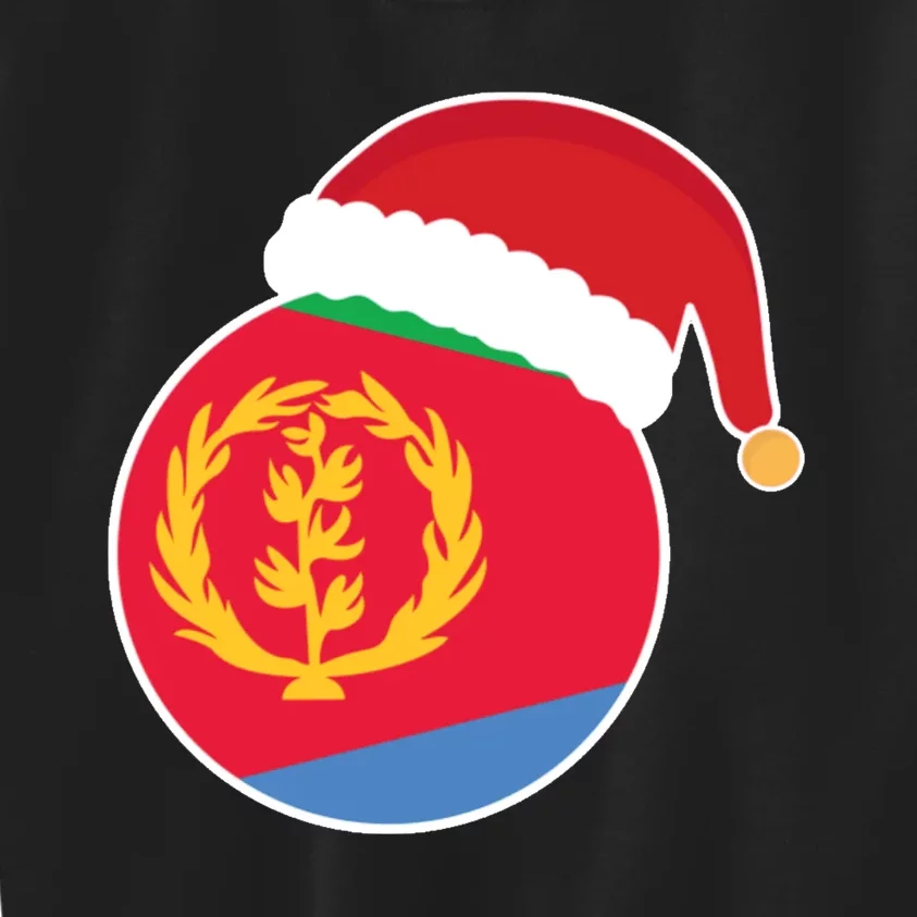 Christmas Eritrea Flag Santa Claus Kids Sweatshirt