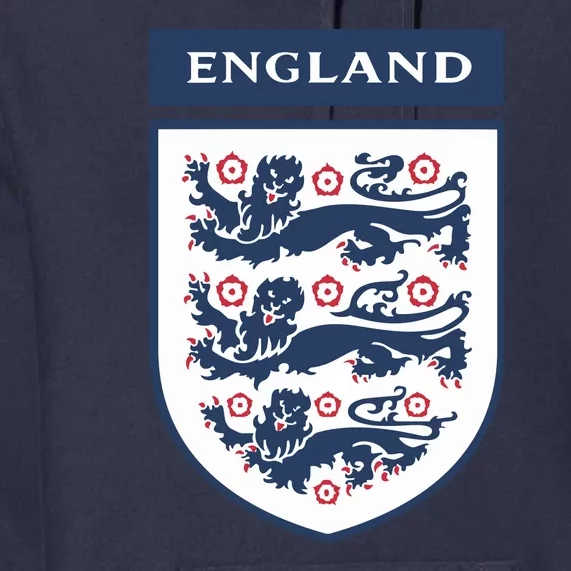 Cool England Football Badge Premium Hoodie