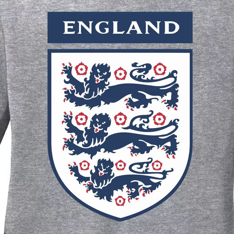 Cool England Football Badge Ladies Long Sleeve Shirt