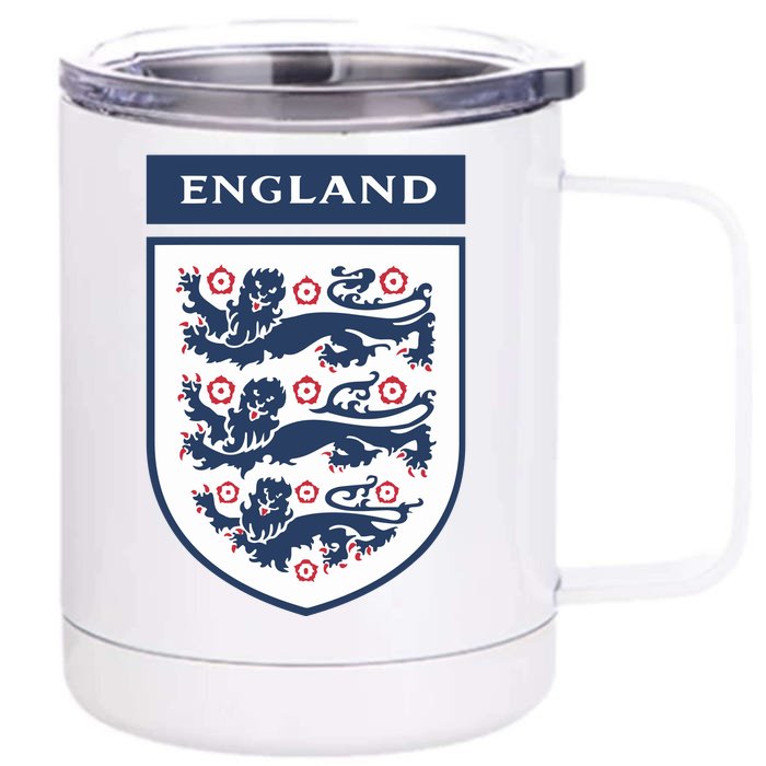 Cool England Football Badge Front & Back 12oz Stainless Steel Tumbler Cup