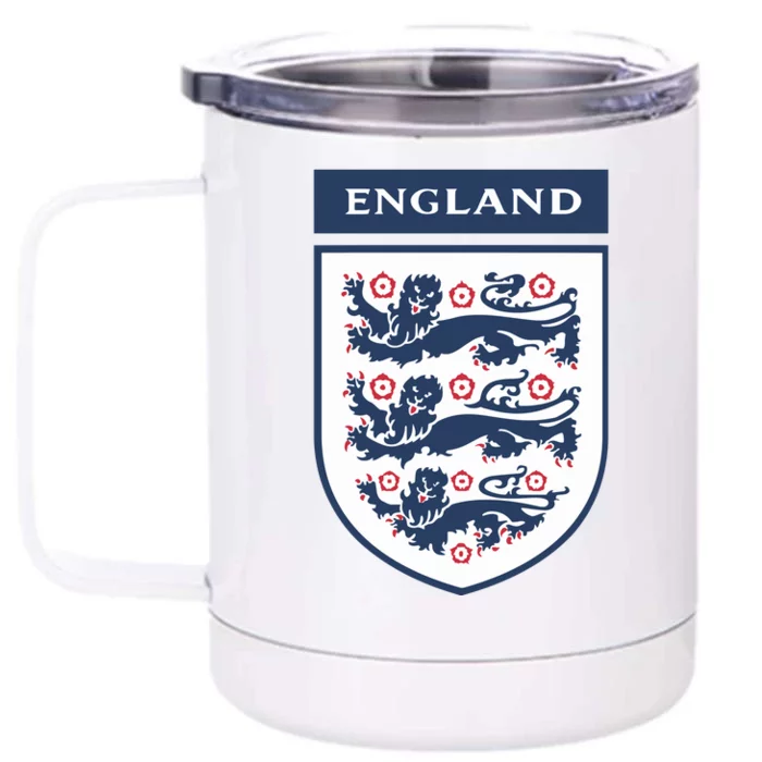 Cool England Football Badge Front & Back 12oz Stainless Steel Tumbler Cup