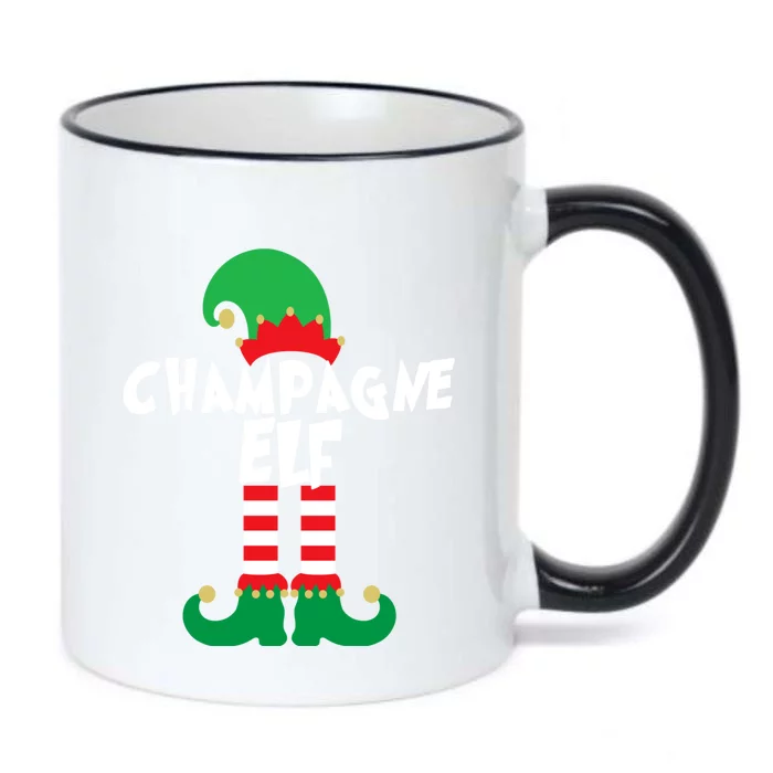 Champagne Elf Funny Christmas Squad Matching Xmas Black Color Changing Mug