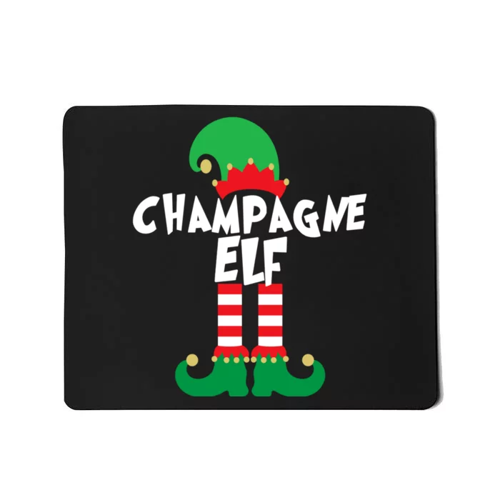 Champagne Elf Funny Christmas Squad Matching Xmas Mousepad