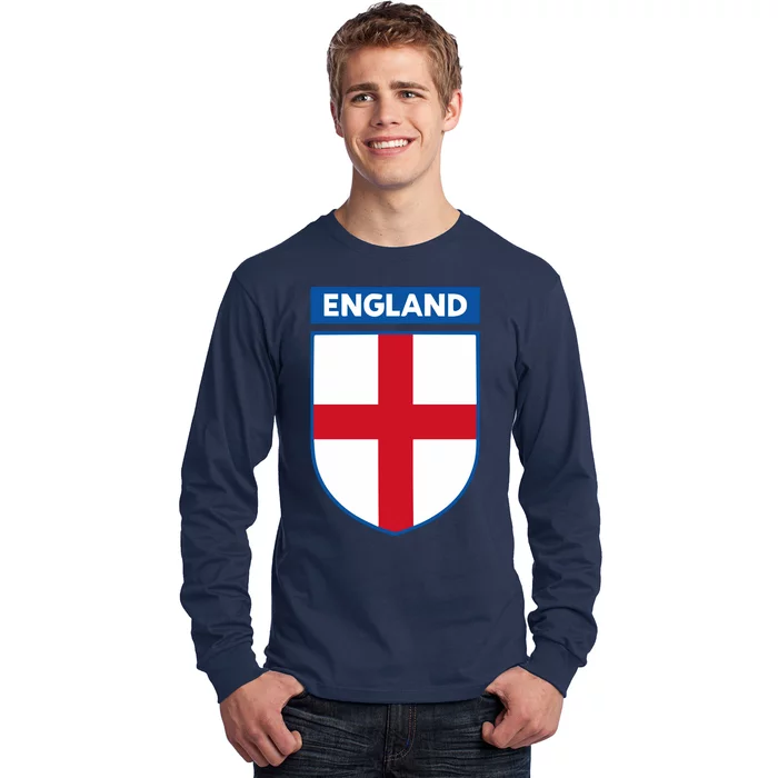 Cool England Flag Badge Long Sleeve Shirt