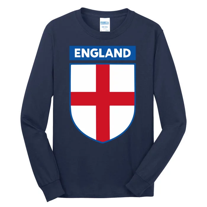 Cool England Flag Badge Tall Long Sleeve T-Shirt