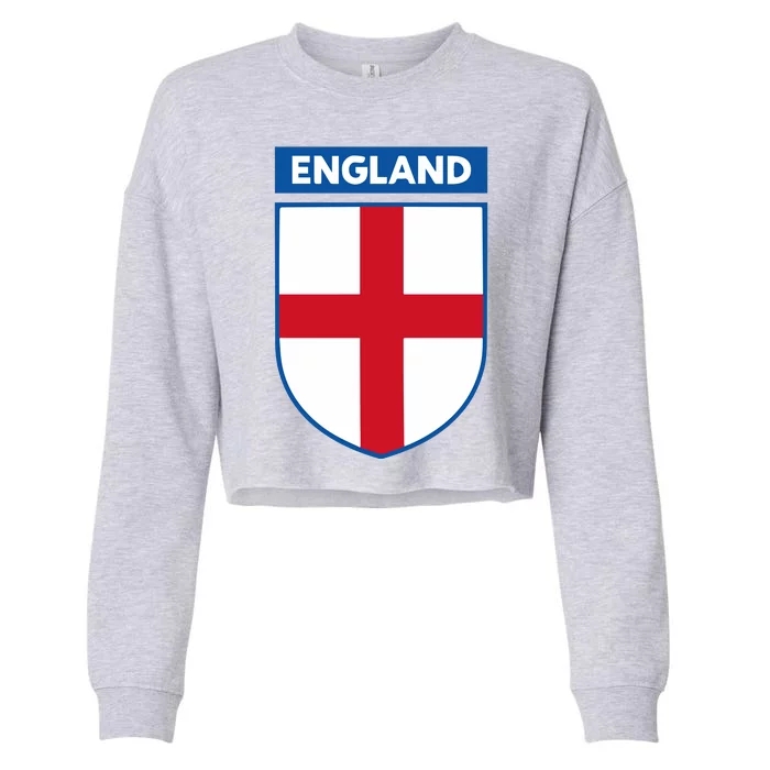 Cool England Flag Badge Cropped Pullover Crew