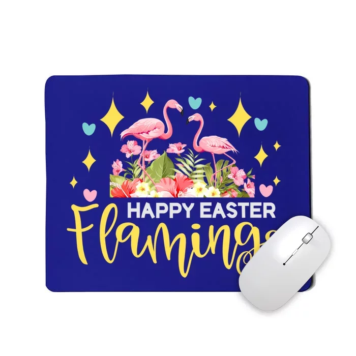 Cute Easter Flamingo With Easter Basket Gift Mousepad