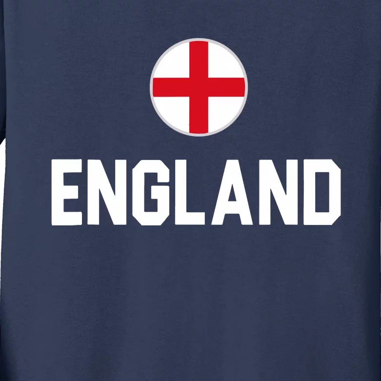 Cool England Flag Kids Long Sleeve Shirt