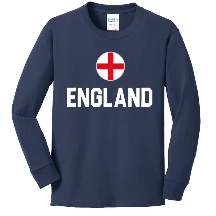 Cool England Flag Kids Long Sleeve Shirt