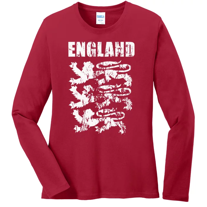 Cool England Flag Ladies Long Sleeve Shirt