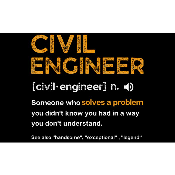 Civil Engineer Funny Definition Engineering Bumper Sticker