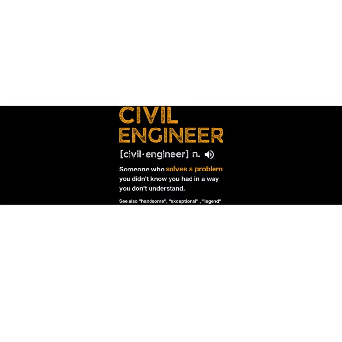 Civil Engineer Funny Definition Engineering Bumper Sticker